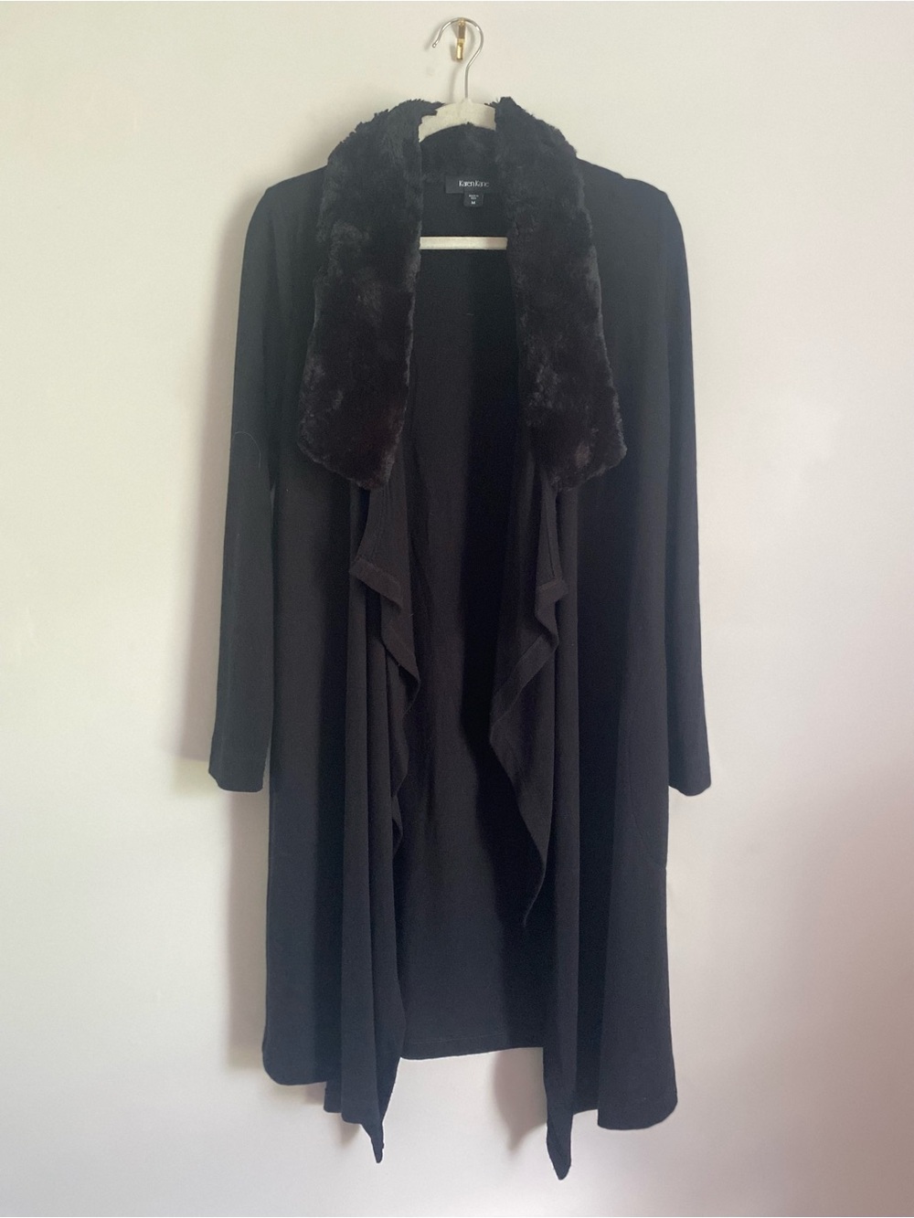 Karen Kane Duster Cardigan M Elegant Quiet Luxury Witchy Old Hollywood Mob Wife